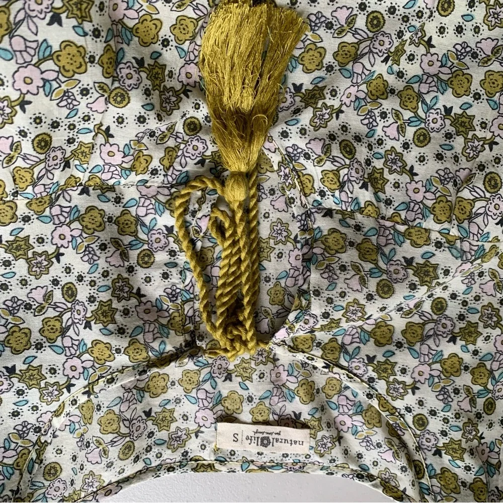 Natural Life cotton floral multicolor printed maxi oversized Boho dress size S - Picture 11 of 13